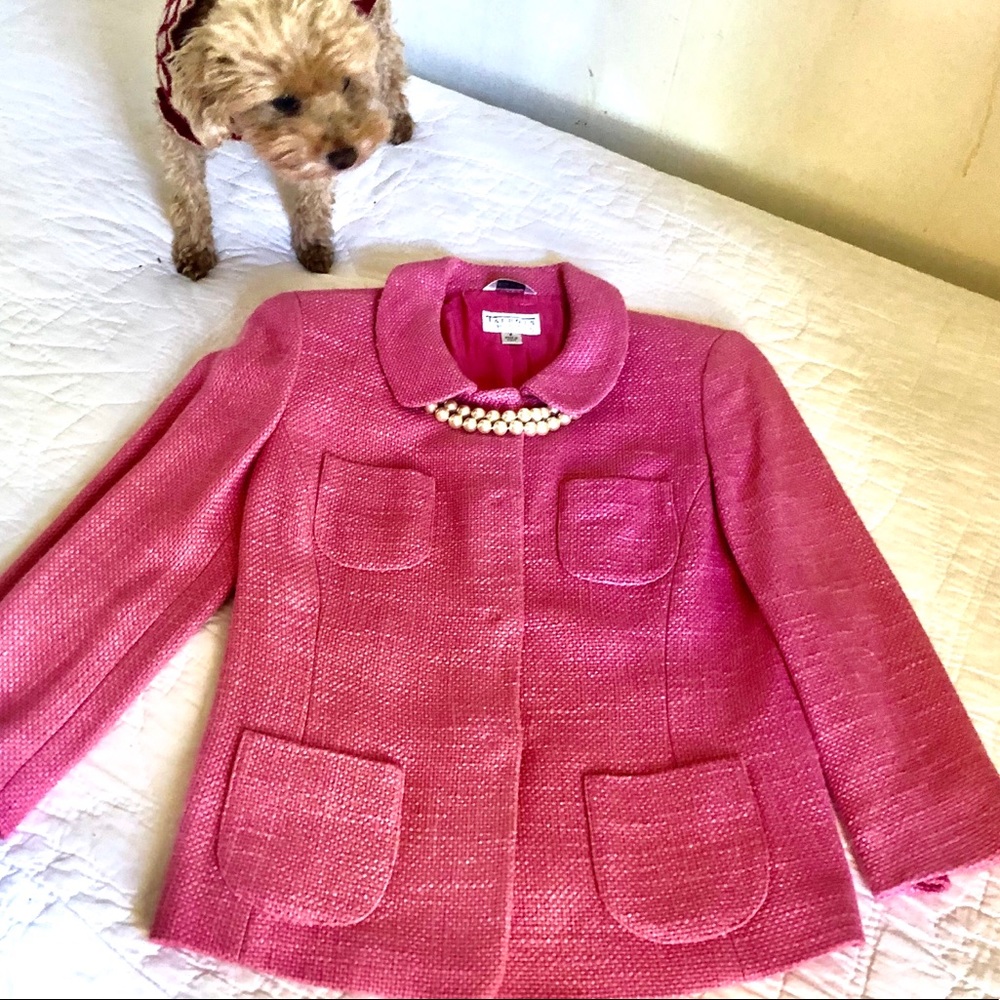 Talbots size 4 pink lined jacket